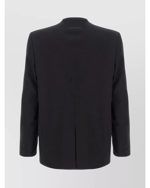 MM6 by Maison Margiela Blue Single-Breasted Blazer for men