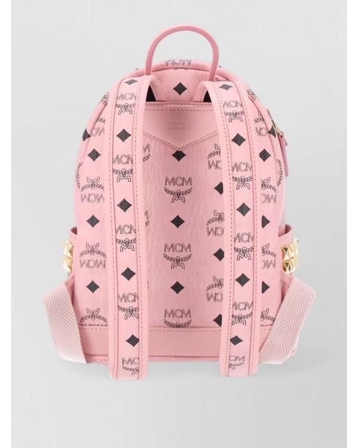 MCM Pink Backpack Top Handle Tone Hardware for men