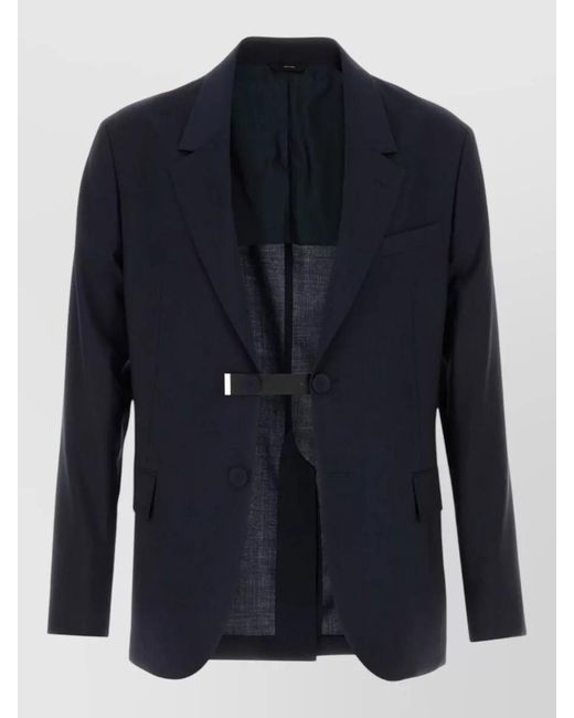 Fendi Blue Wool Single-Breasted Suit Jacket for men