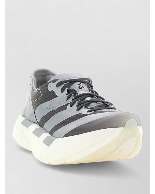 Y-3 Gray Technical Mesh Low-Top Sneakers for men
