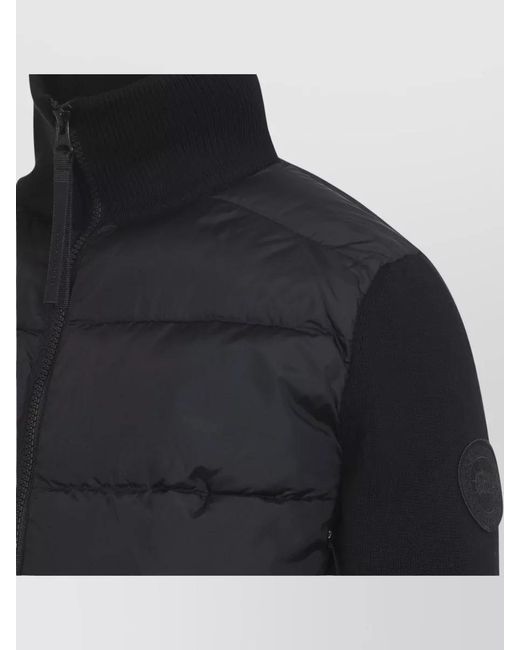 Canada Goose Blue Down Quilted Knit Puffer Jacket