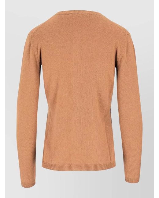 LA ROSE Blue Cashmere Crew Neck Cardigan Long Sleeves