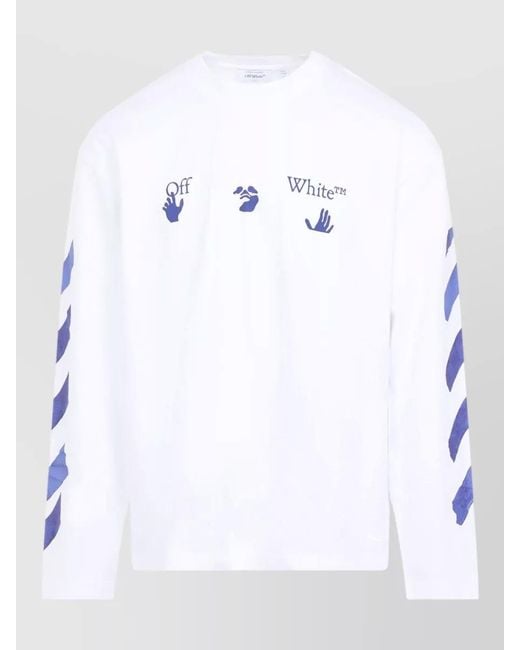 Off-White c/o Virgil Abloh White Bacco Arrow Skate Long Sleeve T Shirt for men