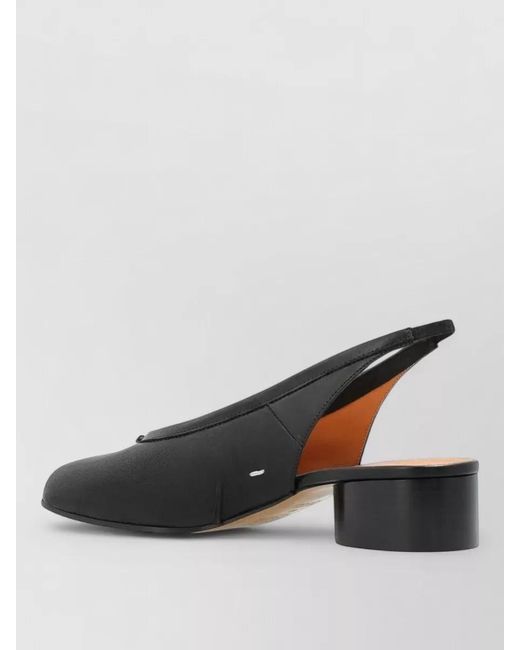 Maison Margiela Gray Slingback Pumps With Split Toe Design