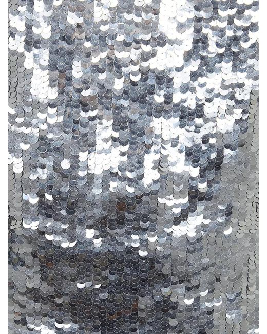 ANDAMANE White Sequin Fringe Mini Dress