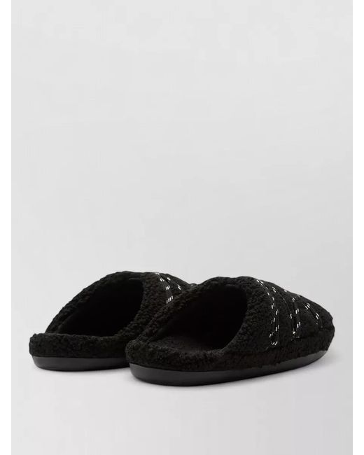 Moon Boot Black Shearling Slippers