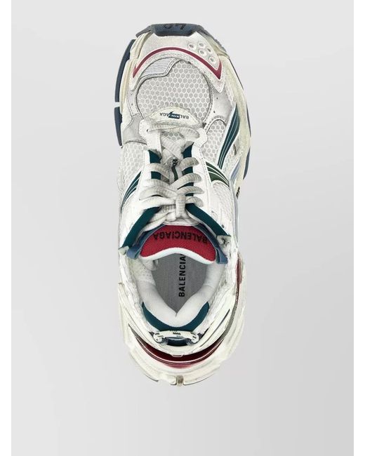 Balenciaga Blue Runner Sneakers Mesh Polyurethane Polyester Rubber for men