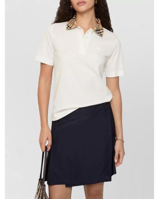 Burberry Natural Cotton Piqué Short-Sleeve Polo Shirt