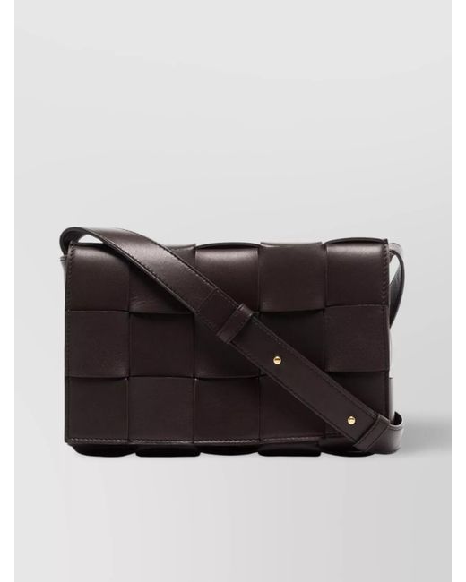 Bottega Veneta Black Cassette Lambskin Shoulder Bag