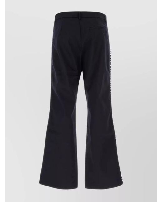 Wales Bonner Blue Cotton Flared Wide-Leg Trousers for men