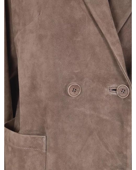 Salvatore Santoro Brown Tailored Jacket Buttons Front Pockets Long Sleeves Lapels