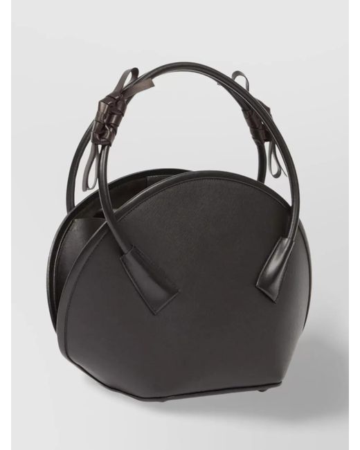 Maison Margiela Black Calf Leather Shoulder Bag
