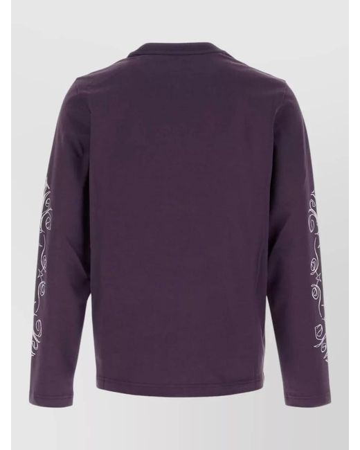 Moncler Purple Cotton T-Shirt for men