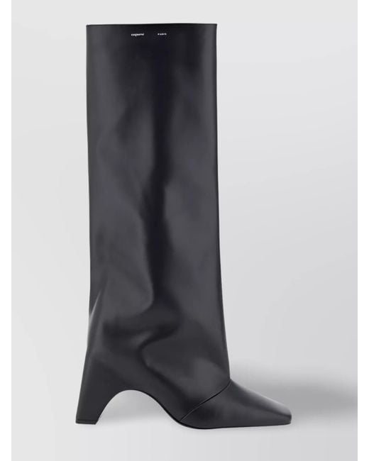 Coperni Blue Leather Knee-High Ankle Boots
