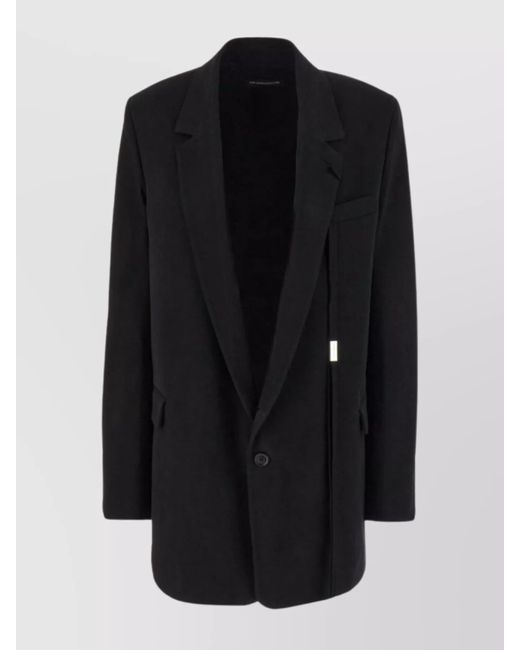 Ann Demeulemeester Black Denim Single-Breasted Blazer