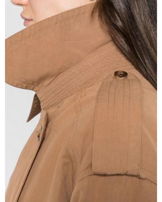 Isabel Marant Natural Violette Cotton Trench Coat Long Cut