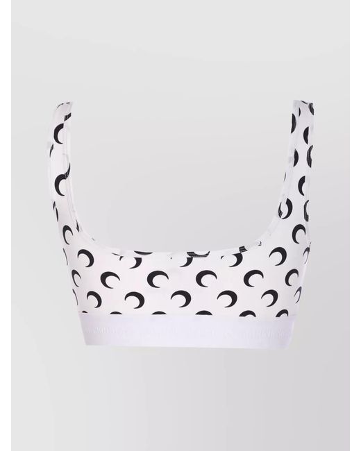 MARINE SERRE Metallic Moon Print Sports Bra