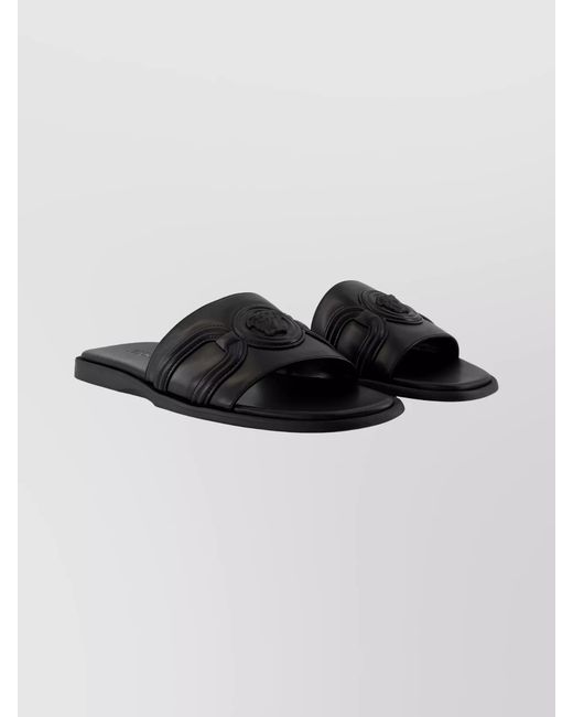 Versace Blue Leather Sandals for men