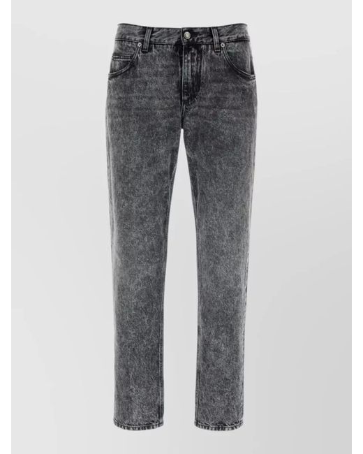 Dolce & Gabbana Gray Denim Jeans Five Pocket Design Belt Loops for men