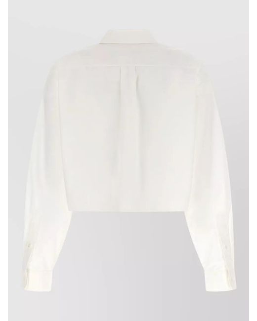 Alexander Wang White Cropped Cotton Shirt