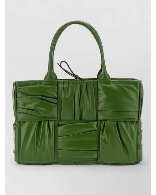 Bottega Veneta Green Small Leather Tote Bag