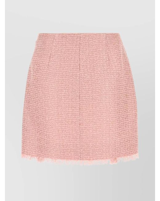 Balmain Pink Tweed Skirt
