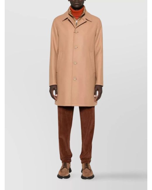 Herno Natural Single-Breasted Coat for men
