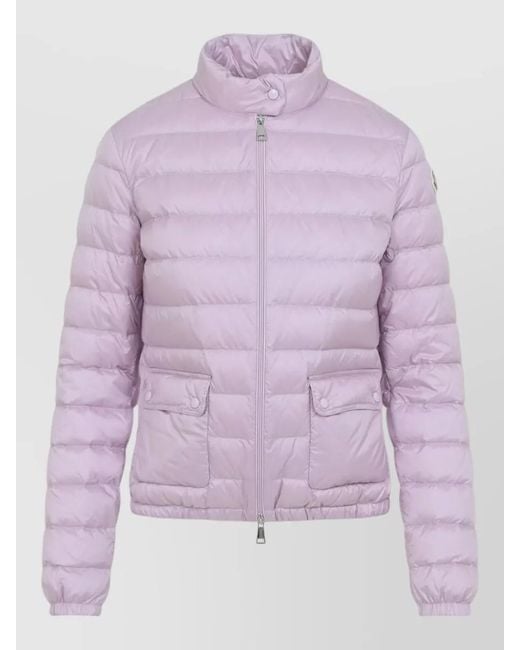 Moncler Purple Down Quilted Short Puffer Jacket