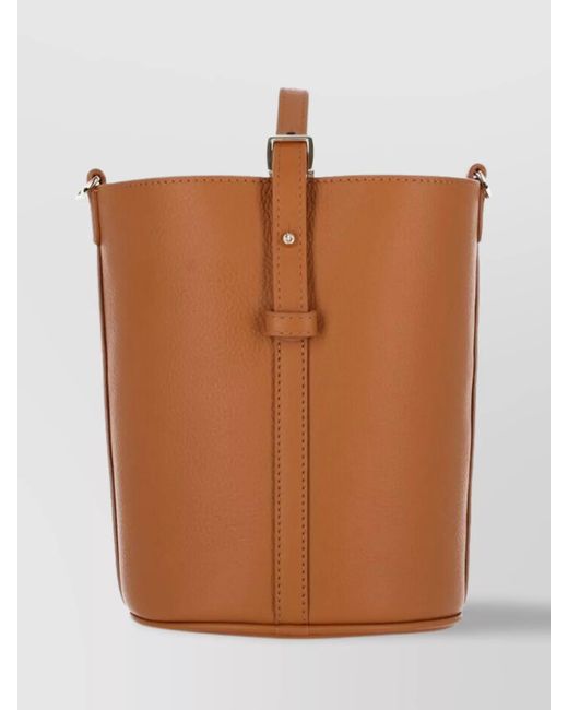 Patou Brown Leather Bucket Bag
