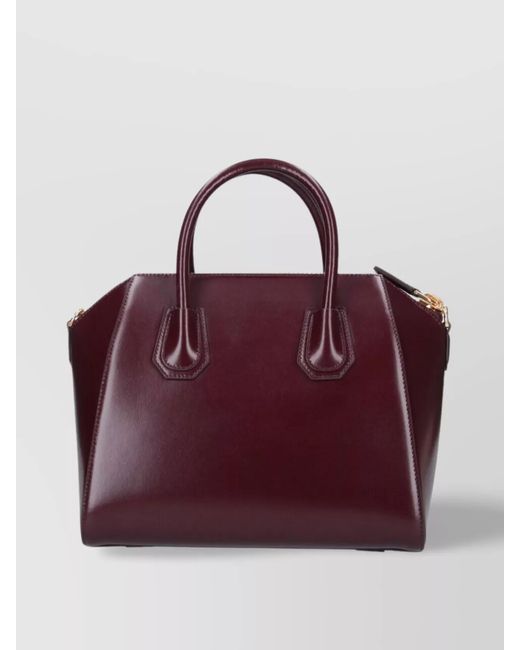 Givenchy Purple Antigona Small Leather Shoulder Bag