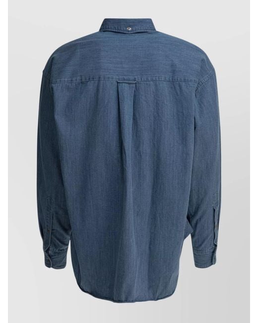 Beams Plus Blue Denim Shirt for men