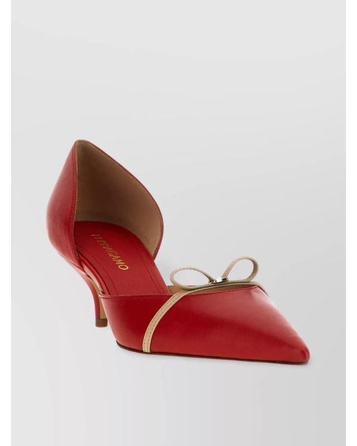 Ferragamo Red Leather Pumps