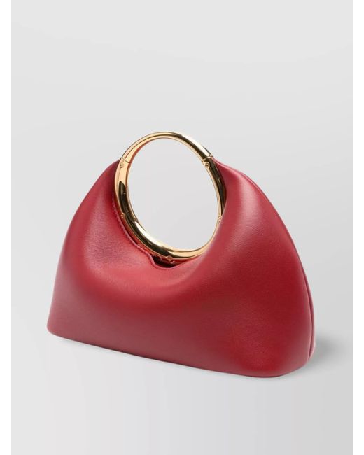 Jacquemus Red Leather Clutch Bag