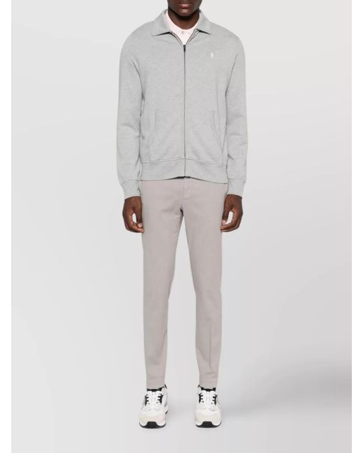 Incotex Gray Straight-Leg Trousers for men