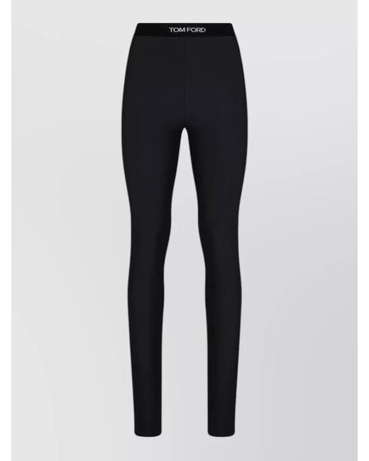 Tom Ford Blue Logo-Print Leggings