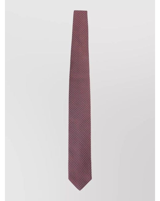 Lanvin Purple Slim Tie Circle Dot Motif Design for men