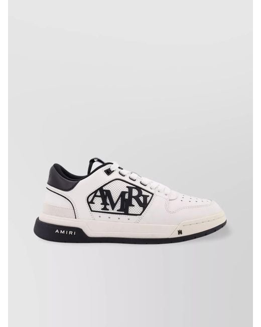 Amiri White Low Top Star Perforated Sneakers for men