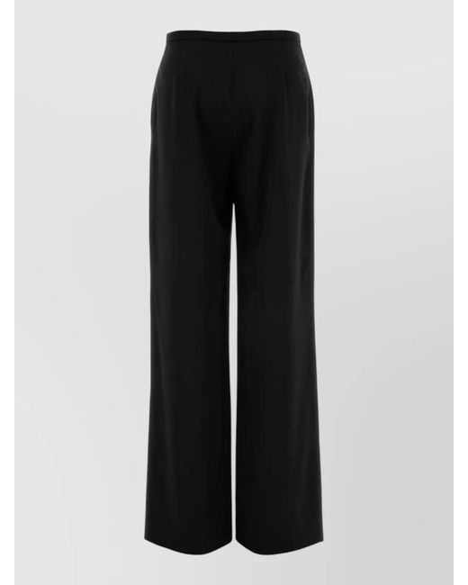 Gucci Black High Waist Wool Palazzo Trousers