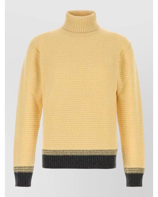 Zegna Yellow Cashmere Sweater for men