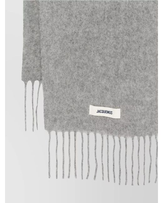 Jacquemus Gray Wool Blend Scarf for men