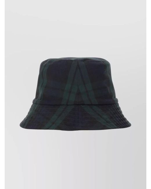 Moncler Blue Reversible Plaid Bucket Hat for men