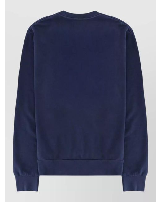 Polo Ralph Lauren Blue Crew Neck Knit Sweater Ribbed Cuffs Hem for men