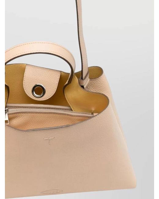 Tod's Natural Small Leather Shoulder Bag