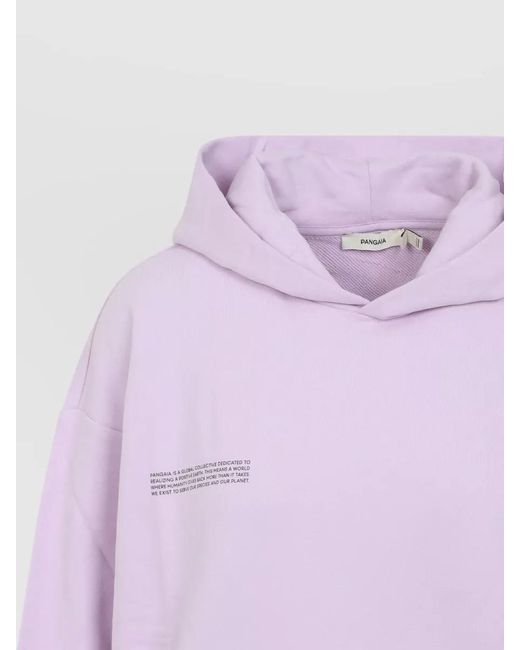 PANGAIA Purple Cotton Oversized Hoodie