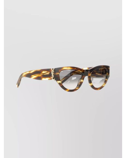 Saint Laurent White Acetate Sunglasses
