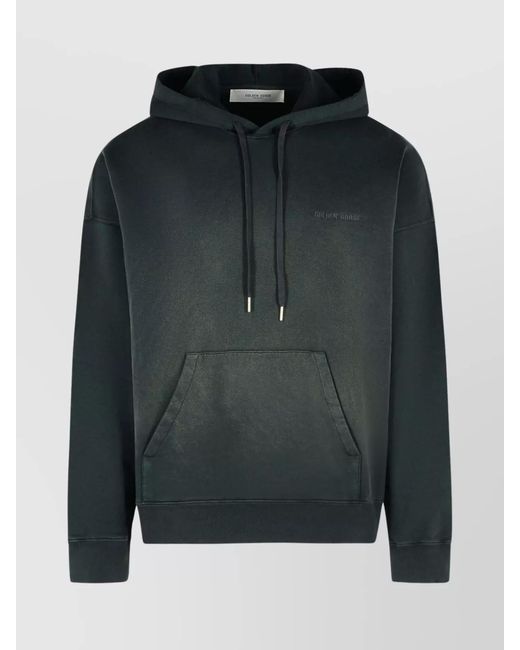 Golden Goose Deluxe Brand Black Cotton Oversized Bleached Hoodie for men
