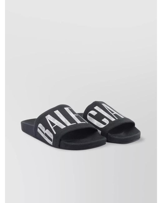 Balenciaga Multicolor Cotton Slide Sandals for men