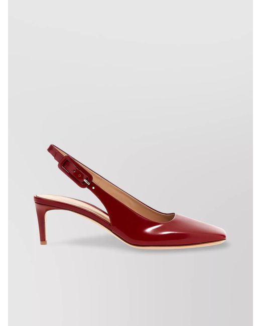 Gianvito Rossi Pink Leather Slingback Pumps