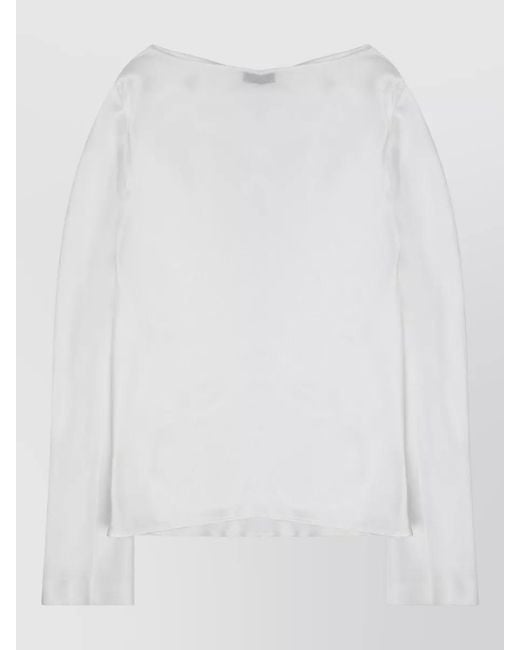 Alberta Ferretti White Silk Blouse