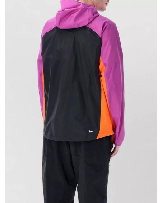 Nike Blue Nylon Hooded Jacket for men